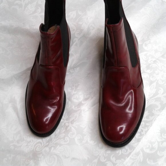 Bourgeois Boheme Women's Vegan Grace Chelsea Boot Red EU Size 39 / US 8.5 - Picture 12 of 16